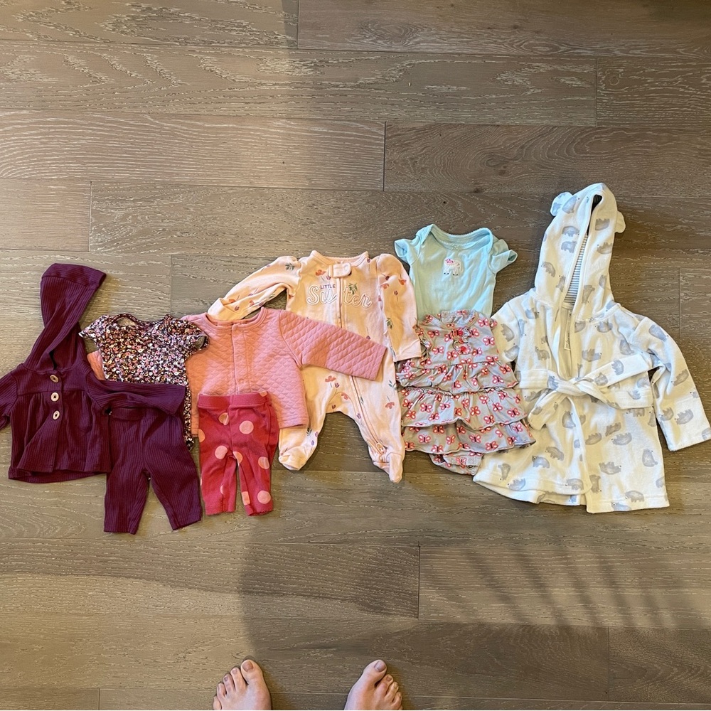 Adorable Newborn Baby Girl Clothing Bundle in Various Colors